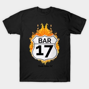 Burning up the Road at Bar 17 T-Shirt